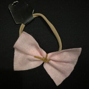 Pink Felt Bow on Nylon Headband  7258  Handmade NWT Boutique